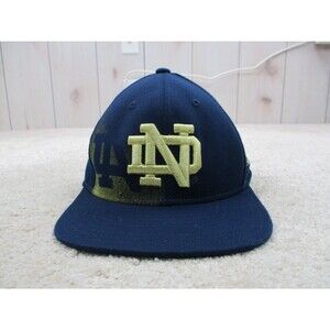 Notre Dame Fighting Irish Hat Fitted Large XL Blue College Football Adidas Men